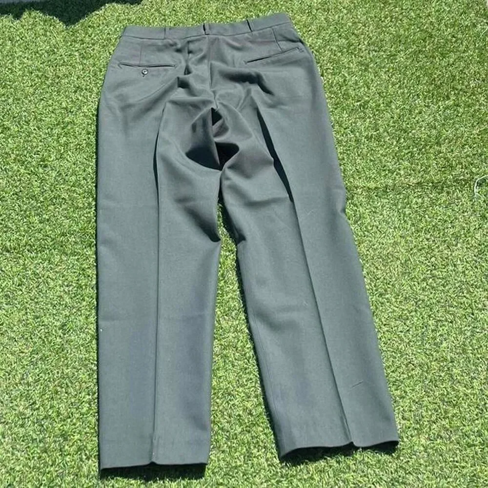 vintage military Men's Green and Grey Trousers